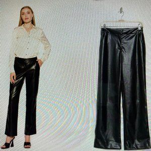 Alexia Admor Black Faux Leather Pants, Size 10